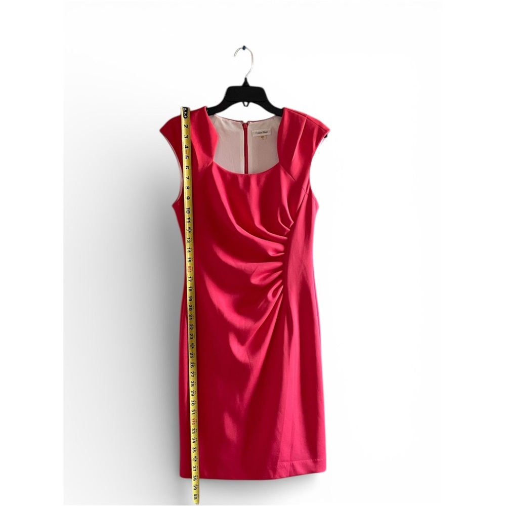 Calvin Klein Fuchsia Ruched Mini Dress - Picture 6 of 11